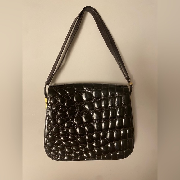 Vintage Amelia Berko Brown Leather Shoulder Bag - Picture 4 of 9